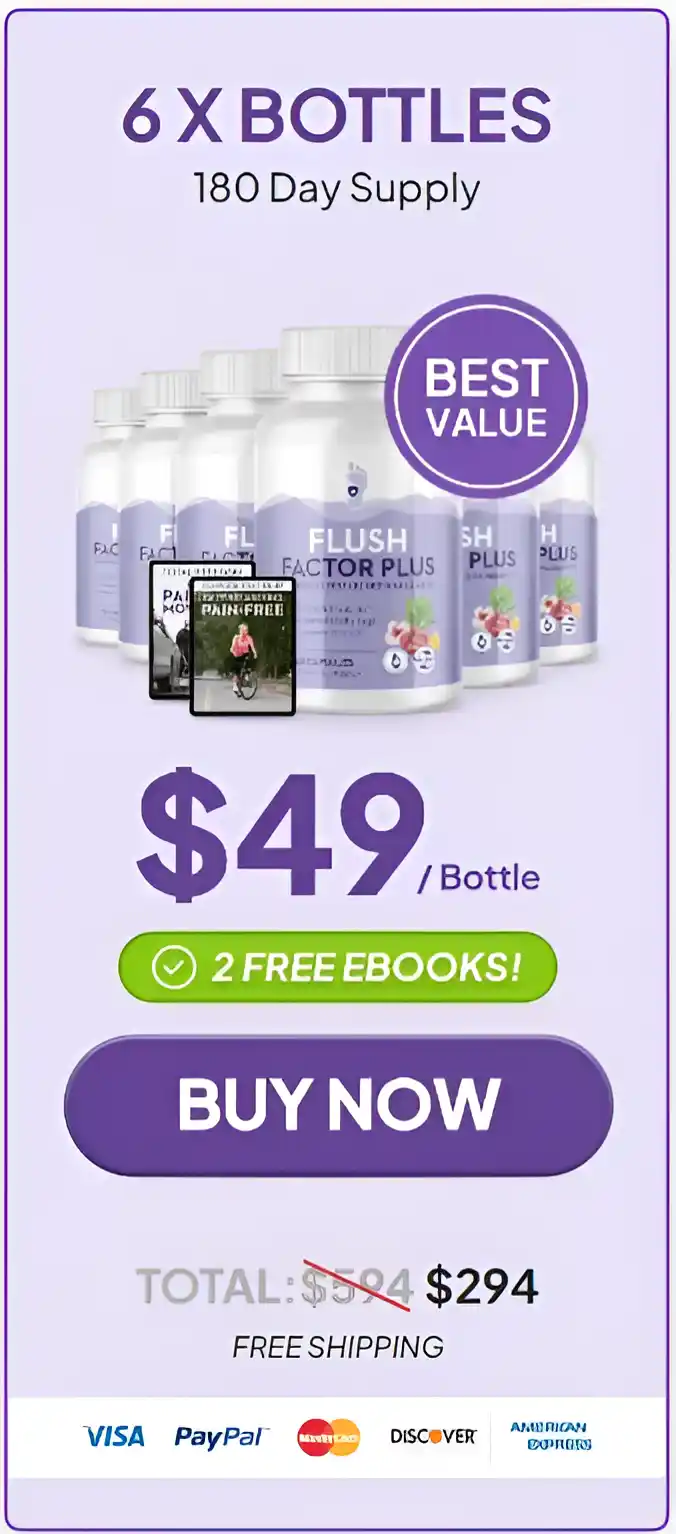 Flush Factor plus 6 bottle